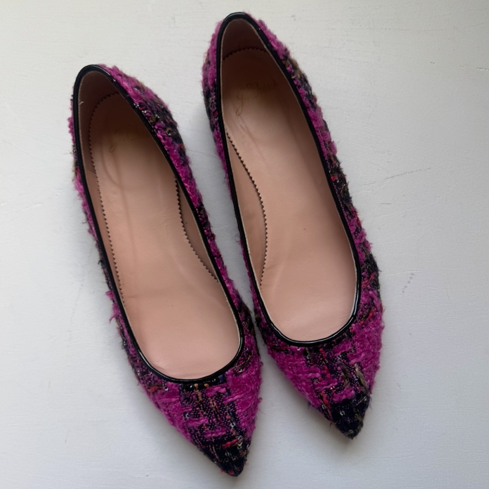 J. Crew Pink and Black Flats - Picture 6 of 16